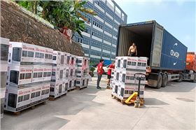 巴西客戶定制350套有源線陣順利出貨